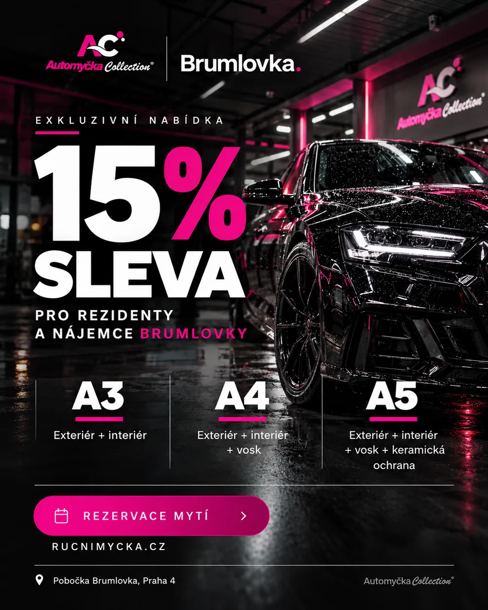 Exkluzivní nabídka: 15 % sleva pro rezidenty a nájemce Brumlovky