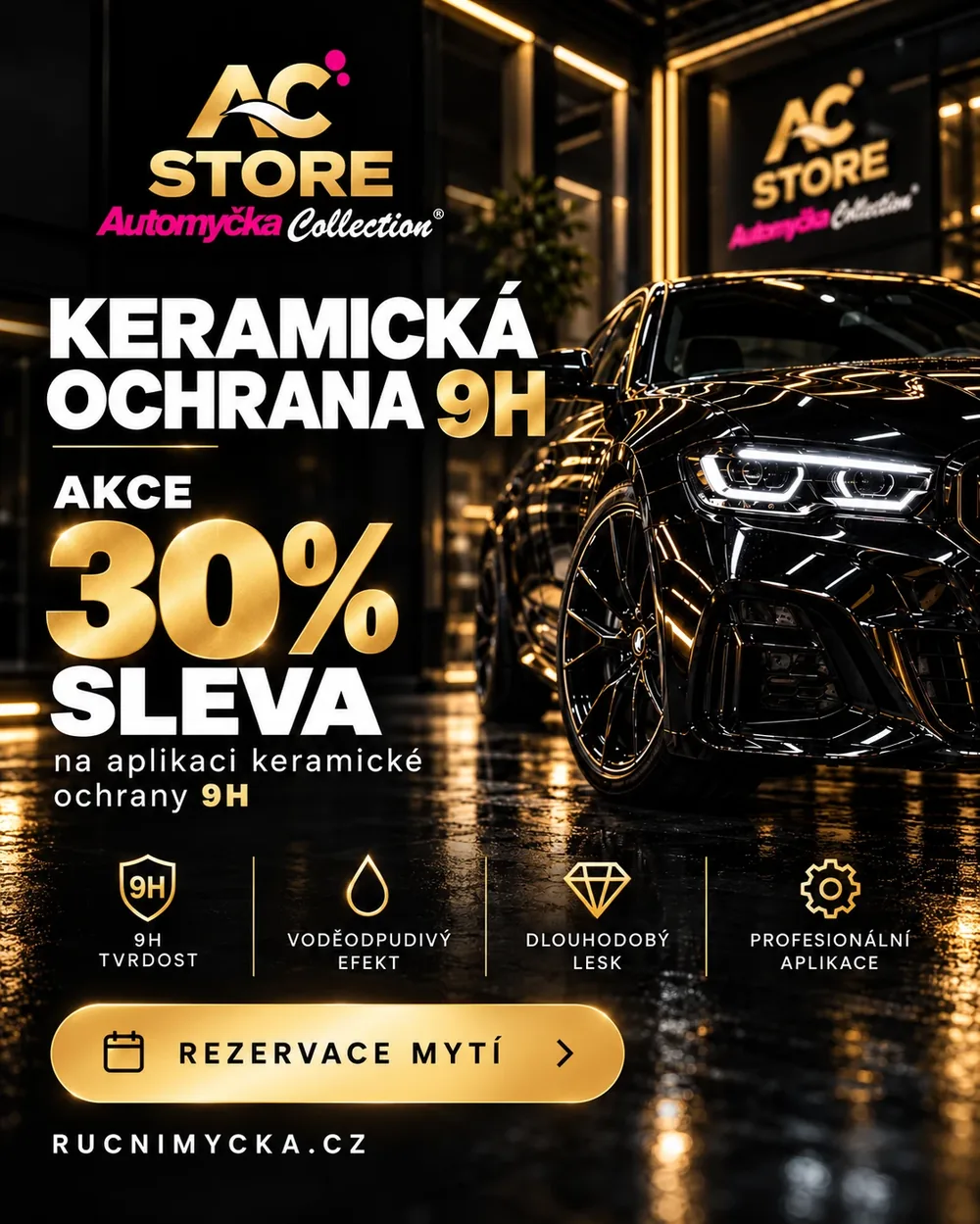 Keramická ochrana 9H, akce 30 % sleva na aplikaci