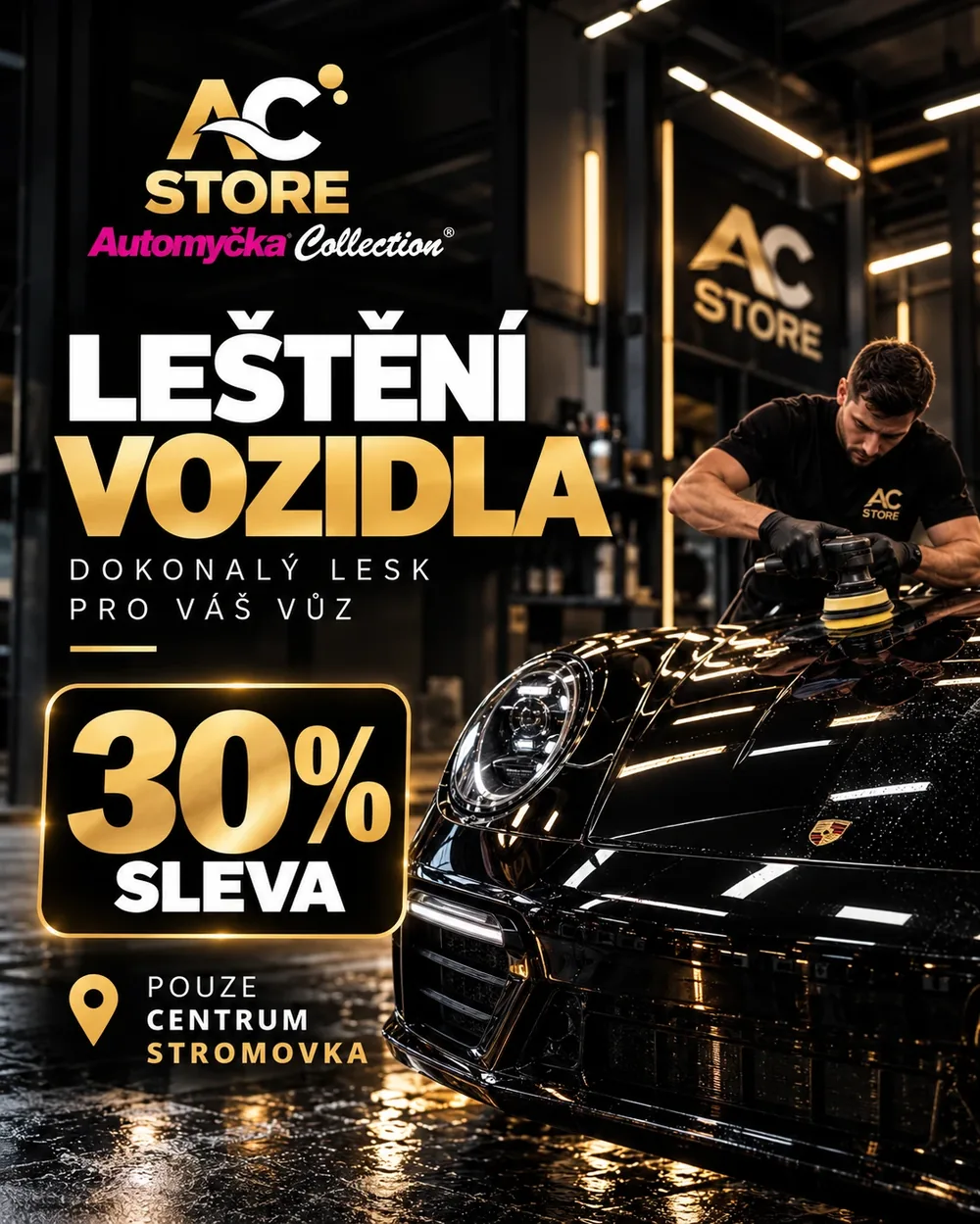 Leštění vozidla se slevou 30 %, pouze Centrum Stromovka