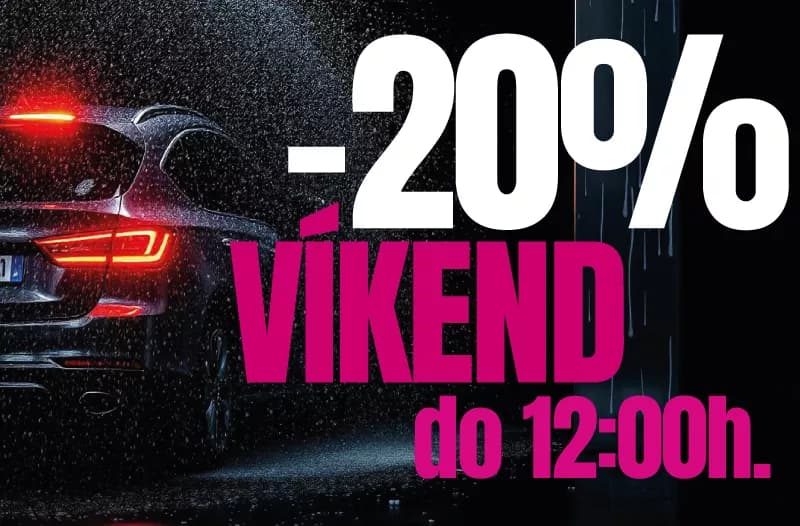 Víkendová sleva 20 procent při přistavení vozu o víkendu do 12:00